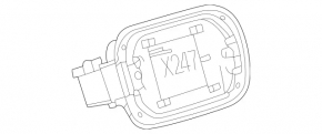 Mercedes X247 GLB 20-26 fuel filler flap housing