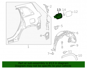 Mercedes X247 GLB 20-26 fuel filler flap housing