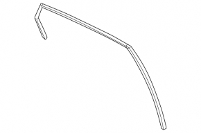 Rear right glass seal Ford Fiesta 11-19 4d