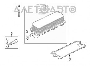 Engine oil cooler Jaguar F-Pace X761 17-23 AJ126, AJ133