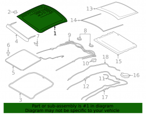 Rear glass Lincoln MKZ 13-16 for panoramic, scratch