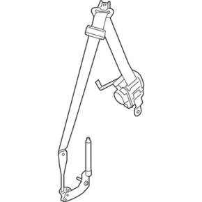 Driver's seat belt for Ford Mustang mk6 15-17 convertible