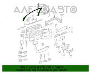 Mercedes W211 front right inner door frame