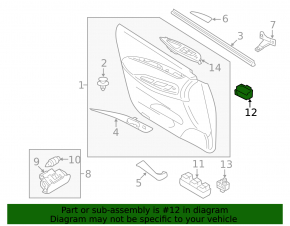 Nissan Rogue Driver Seat Memory Buttons 17-