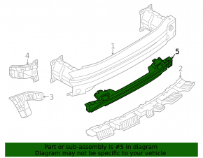 Rear bumper absorber VW Taos 22-25