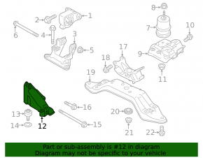Engine mount bracket right Subaru Outback 15-19 on the engine