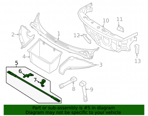 Front side member strut lower BMW i3 14-17