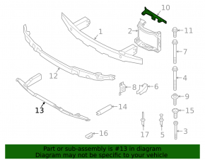 Lower front bumper reinforcement for BMW 3 Series G20 21-25 M3