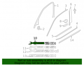 BMW X3 F25 11-17 Xdrive 28i tailgate emblem