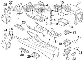 BMW X3 F25 11-17 center console trim in light wood