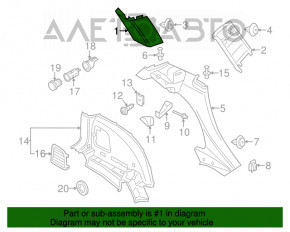 Rear pillar trim front right Mini Cooper Countryman R60 10-16 ser