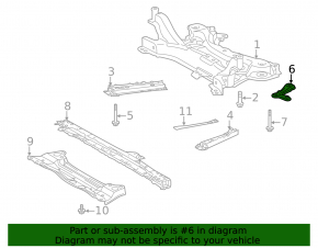 Front right subframe burr for Lexus CT200h 11-13