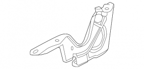 Hood hinge left Toyota Rav4 13-18