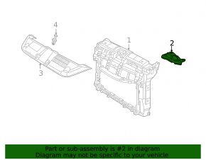 Radiator bracket upper right VW Beetle 12-19