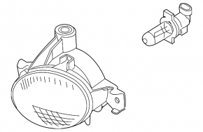 Fog light left PTF BMW X5 E70 07-13 M