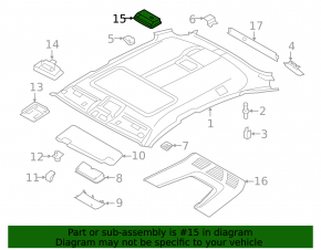 Ceiling light rear left BMW X1 F48 16-19 LED
