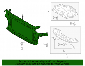 TV panel radiator Hyundai Sonata 15-17 complete