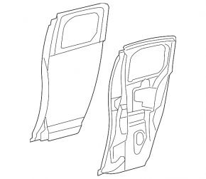 Bare rear left door for Toyota FJ Cruiser 2007-2014
