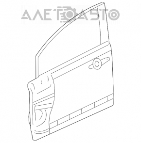 Bare front left door for Honda Civic 4D 06-09