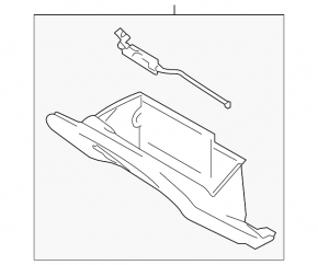 Glove box, glove compartment Infiniti G25 G35 G37 4d 06-14 black