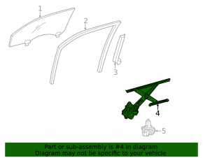 Front left window lifter with motor for Toyota Prius V 12-17