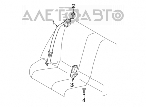 Rear left seat belt BMW 335i e92 07-13 beige