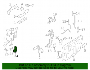 Door hinge lower front right Ford Flex 09-19