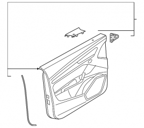 Door trim card front right Audi Q5 80A 21-24 leather black