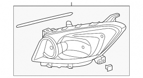 Left front headlight for Toyota RAV4 09-12