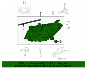 Left front headlight for Toyota RAV4 09-12