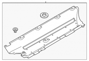 Left underbody protection for Hyundai Santa FE 21-23
