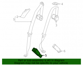 Rear seat belt latches right Chevrolet Equinox EV 24-26