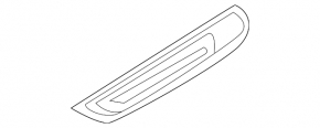 External door sill trim, rear left, Audi A4 B8 08-16 sedan, chrome S line, scratches