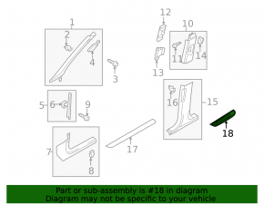 External door sill trim, rear left, Audi A4 B8 08-16 sedan, chrome S line, scratches