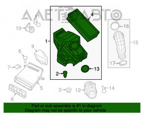 Air filter housing Audi Q5 8R 13-16 hybrid