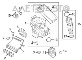 Air filter housing Audi Q5 8R 13-16 hybrid