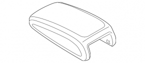 Audi A3 8V 15-20 leather armrest, black, with bracket