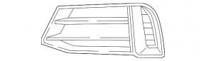 Right front bumper grille for Audi A3 8V 17-20, with matte chrome insert