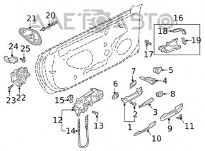 Door panel inner front right Audi A5 F5 17-