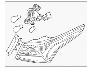 Right outer headlight (wing) for Hyundai Accent 18-23