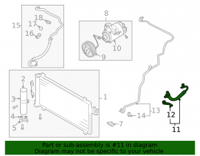 Nissan 350z A/C condenser-compressor hose