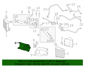 Right radiator deflector Porsche Panamera 10-16 4.8