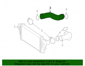 Intercooler pipe right Mercedes X164 GL 350d 10-12