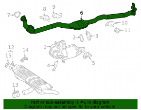 Mercedes X167 GLS 450 20-26 exhaust pipe center section
