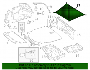 Trunk net Mercedes C-class W205 15-18 new original