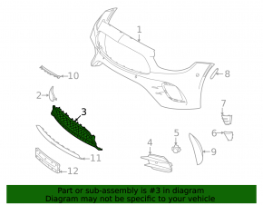 Mercedes E 21-23 AMG front bumper lower grille pack