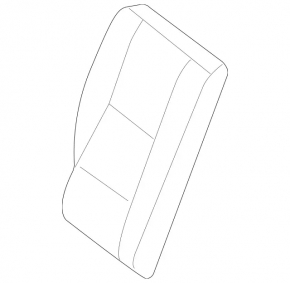 Right rear seat backrest for Mercedes W213 E 17-23, black leather, white stitching