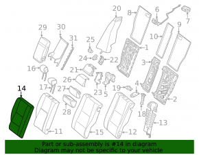 Right rear seat backrest for Mercedes W213 E 17-23, black leather, white stitching
