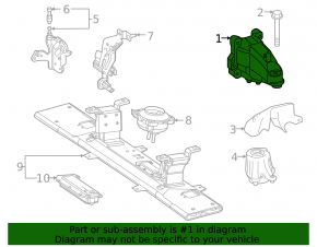Engine mount bracket right Mercedes W167 GLE 350 20-23 2.0T