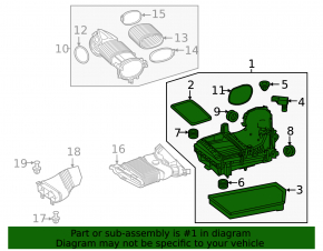 Mercedes W167 GLE 450 20-23 3.0h Air Filter Housing Without Sensor